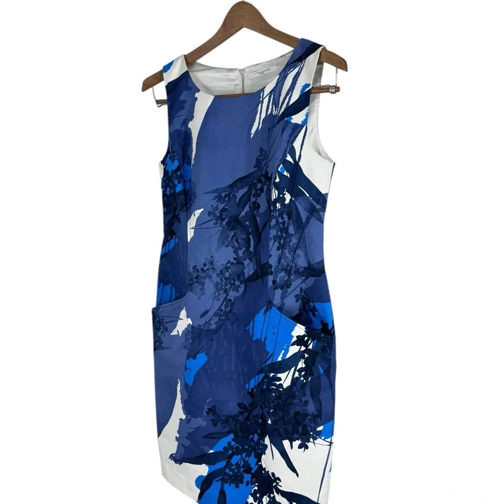 Tahari sheath dress with pockets 8 Petite